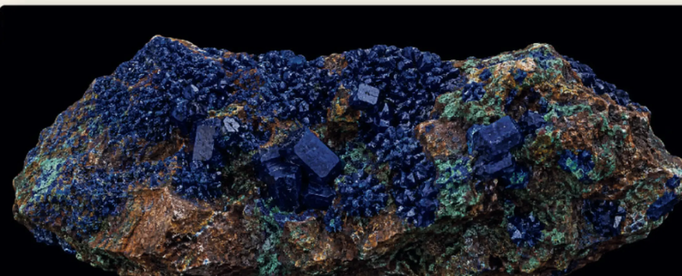 Azurite specimen detail extracted from the book